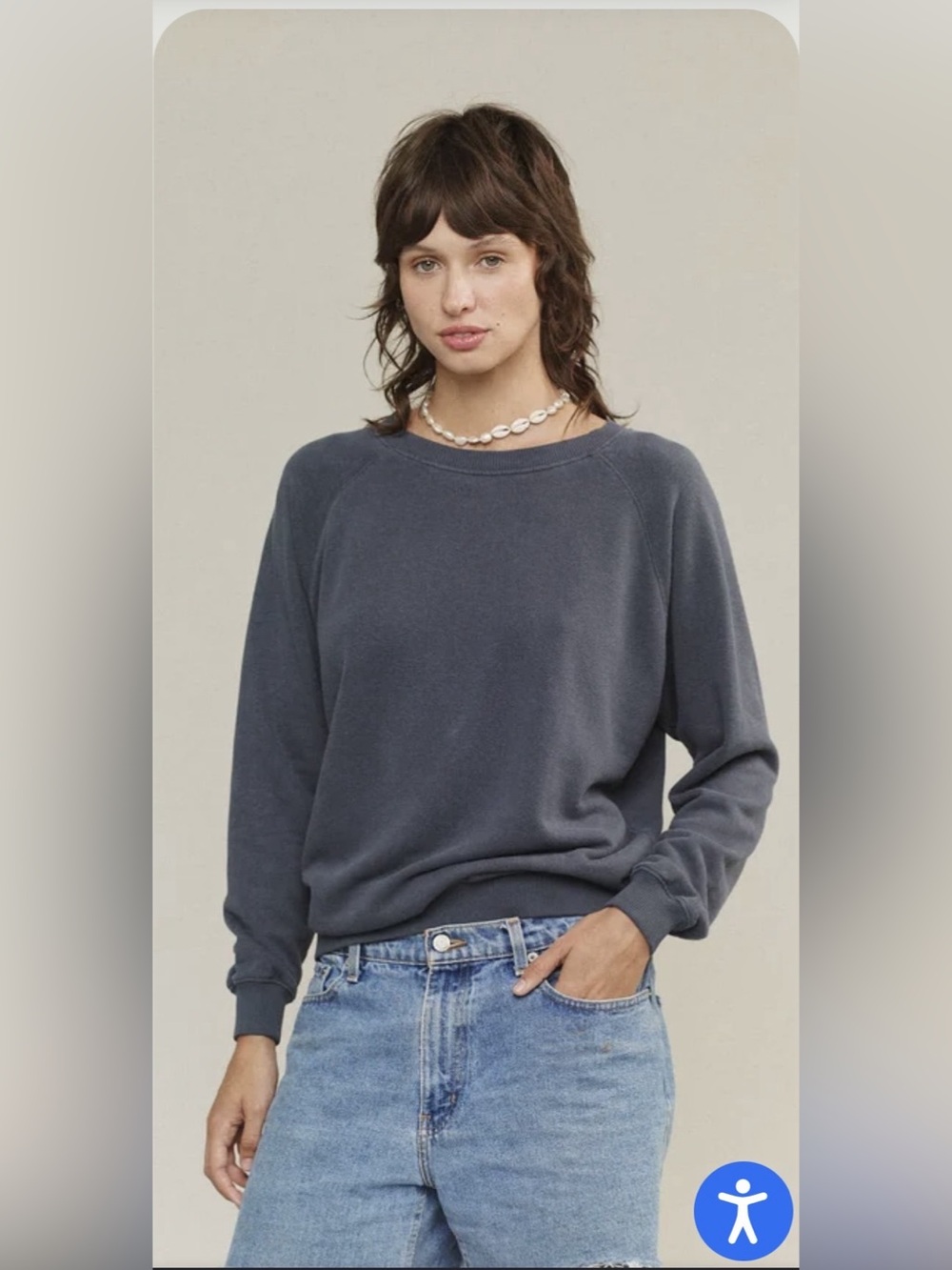 NWT Jungmaven Bonfire Raglan Sweatshirt - Diesel Grey